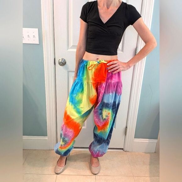 Vintage Tie Dye Parachute Pants One Size - Picture 3 of 14